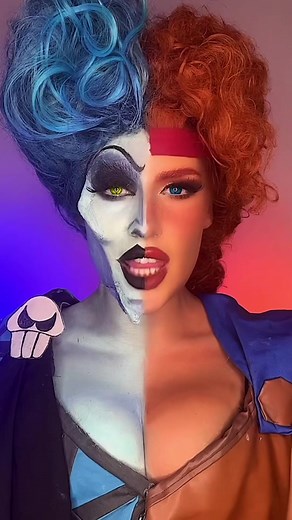 Hercules and Hades Makeup Transformation