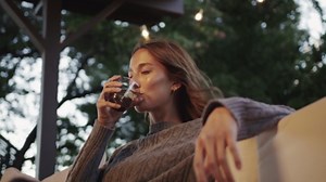 Brightech Ambience Glow 12-Light 28 ft. Outdoor Solar Powered 1W 2700k Warm White LED S14 Edison Bulb String Lights GLW-SLR-HG-WW