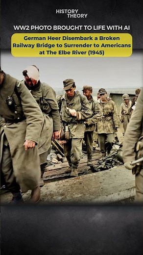 WW2 Photo Brought to Life: German Infantry Soldiers Surrender to American Sergeant at The Elbe River