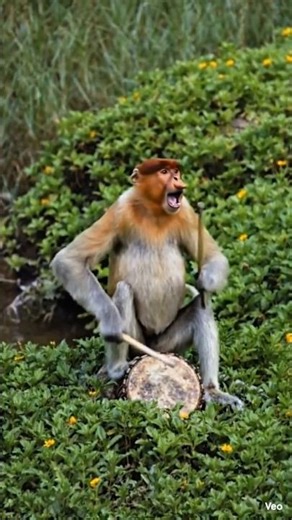 When the monkey beat drops in the jungle! 🥁 #TakeDailyHaha #Shorts