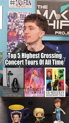 The Top 5 Highest Grossing Concert Tours Of All Time! #fyp #rap #rappers #music #concerts
