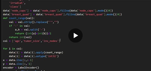 Today I worked on a Breast Cancer Prediction machine learning project using Python. In this project, I practiced: • Handling missing values • Label Encoding Ordinal Encoding • One Hot Encoding •… | Shanmukh Benugu