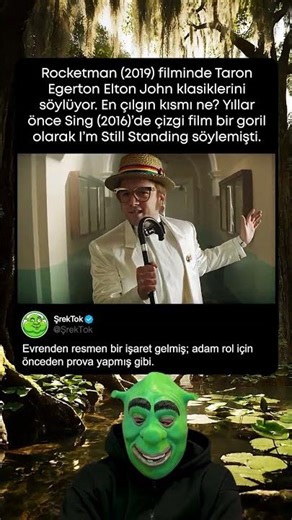 Sing (2016), Taron Egerton’ı Rocketman’deki (2019) Elton John rolüne farkında olmadan hazırladı