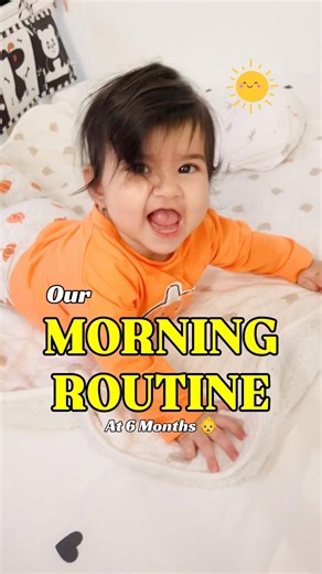 A Real Morning Routine With My 6 Month BabyFrom Wake-Up to Nap | 6 Month Baby Routine #shorts
