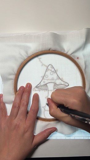 Thought you guys would like to see the pattern I made in action! I decided to trace it onto fabric tonight and so I could film the little stitch-along video, which I also started filming. All proceeds from this pattern once it is available will go to our local food pantry. ❤️ | Ellie & Fig