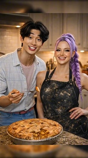 Jinu tries Rumi's pie!💜 #kpopdemonhunters