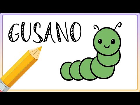 🐛 🐛 CÓMO DIBUJAR UN GUSANO PARA NIÑOS 🐛 🐛