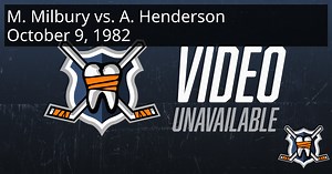Mike Milbury vs. Archie Henderson, October 9, 1982 - Boston Bruins vs. Hartford Whalers | HockeyFights