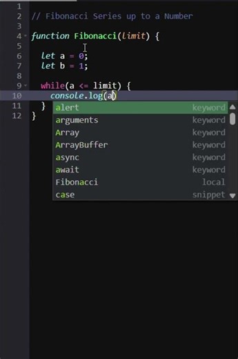 Fibonacci Series in JavaScript | Coding Logic for Beginners #shorts