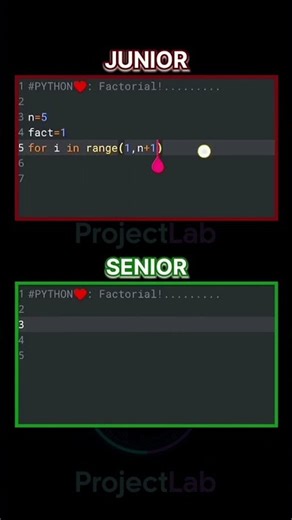Python Junior vs Senior 😱 Same Code, Different Thinking #shorts #coding
