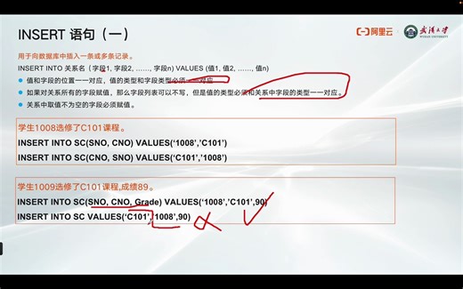 INSERT UPDATE DELETE语句