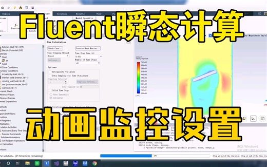 Fluent瞬态计算中，动画监控设置