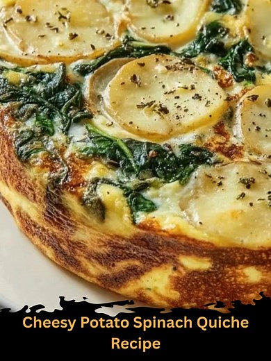 Cheesy Potato Spinach Quiche Recipe Without Crust
