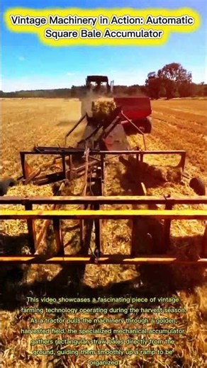 Vintage Machinery in Action: Automatic Square Bale Accumulator