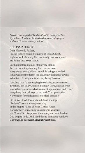 🛡️ Isaiah 54:17 Prayer | No Weapon Formed Against You Shall Prosper