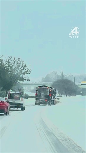 Snow plows at work on I-385 coming into downtown Greenville. Other live interstate cameras here>>https://shorturl.at/6wjcX | WYFF News 4