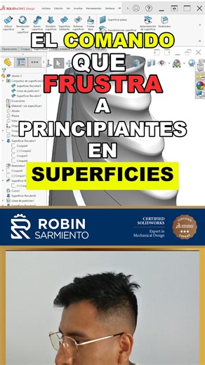 Si alguna vez intentaste recubrir con superficies en SOLIDWORKS y el comando simplemente falló, no estás solo. A muchos principiantes les pasa lo mismo: ✔ Tienen las superficies hechas ✔ Los bordes parecen cerrar ✔ Todo “se ve bien”… pero SOLIDWORKS dice NO. Y ahí empieza el dolor 👇 ❌ Rehacer croquis sin saber qué está mal ❌ Probar direcciones al azar ❌ Añadir parches que solo empeoran el modelo ❌ Pensar que el problema es el software La realidad es esta: Recubrir con superficies no perdona err