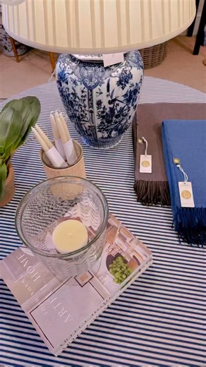 Newport Lamp & Shade Company on Instagram: "If you loved our 3 tips for choosing the right lampshade size, here’s one of our favorite examples in action. . This hand‑painted blue & white porcelain lamp, topped with a pleated silk shade, shows how the right proportions + the right fabric can turn a chic lamp into a true focal point. . Notice how the shade sits low enough to hide the bulb but high enough to spread soft, even light across the table—exactly what we talked about in the Lampshade Size