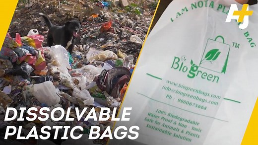 These dissolvable, organic plastic bags hope to turn this ”garbage city” back into “Garden City.” | AJ