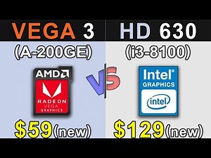 Vega 3 (Athlon 200GE) Vs. HD 630 (i3-8100) | iGPU Gaming Benchmarks