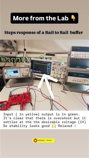 Rail to Rail buffer measurement in a lab #chipdesign #electronics