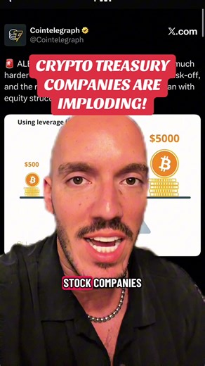 Crypto treasury stocks aren’t the same thing as holding Bitcoin or crypto directly. They come with extra layers of risk that most people don’t think about until prices start falling. Debt, dilution, operating costs, and investor expectations all stack on top of the underlying asset. That’s why these stocks often crash harder than the crypto they hold. This isn’t about fear, it’s about understanding what you own. Know the difference between asset exposure and corporate risk before volatility remi