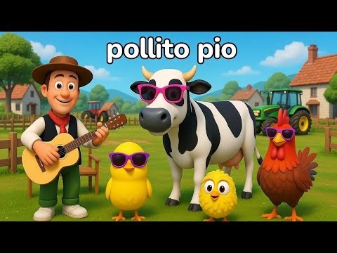 El Pollito pío 3d - el Toro y el Tractor de la Granja -el Pollito pio episode 030