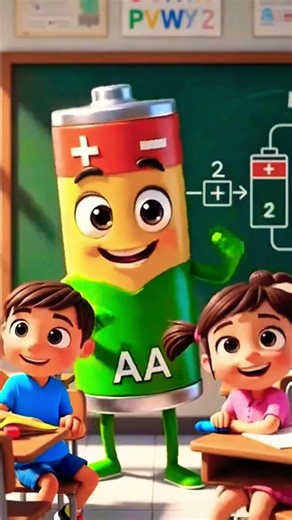 How Does a Battery Work? 🔋⚡ | Electricity Explained for Kids #Shorts