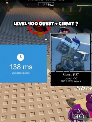 level 400 guest + auto block ?? 🗿💀💀 ||forsaken #robloxedit #guest1337 #forsaken
