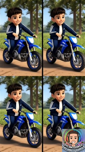 Driving a motorcycle. #motorcycle #cartoonforkids #funnyvideo #viralshort #driving