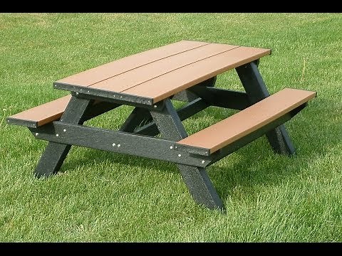 6' Plastic Picnic Table | 100% Recycled Material | Polly Products