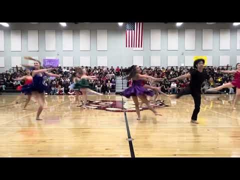 Varsity Dance Team performance at 9/18/25 assembly