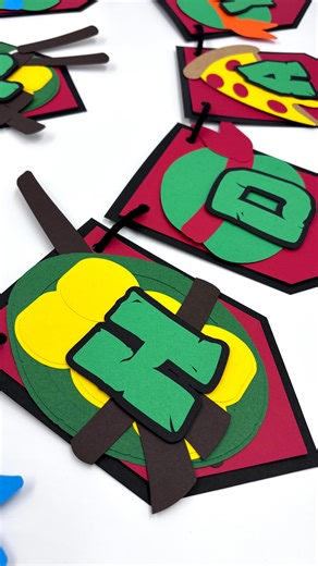 Custom Party Decor | Ashley McKinlay | Cowabunga, party people! 🐢💥 This custom Teenage Mutant Ninja Turtles banner + NEW matching centerpieces are ready to bring serious... | Instagram