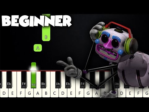 DJ Music Man Theme - FNAF Security Breach | BEGINNER PIANO TUTORIAL + SHEET MUSIC by Betacustic
