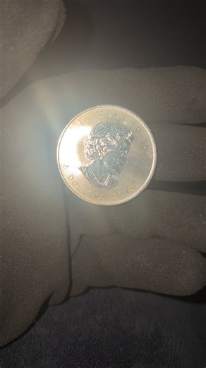High purity alert🚨 This 2015 Canadian Silver Maple Leaf is an investment staple, struck in ultra-pure .9999 fine silver. It's not just pure, it's secure! Look closely for the radial lines and the micro-engraved '15' security mark. Do you prefer .999 or 9999 silver in your stack? Let me know! #SilverStacking #SilverMapleLeaf #9999 #rcm #bullion