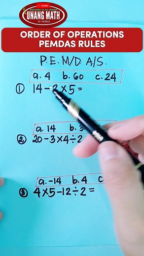 PEMDAS RULES #PEMDAS #math #mathematics #mathhacks #mathtricks #mathtips #matheasy #mathlessons #mathfun | Unang Math