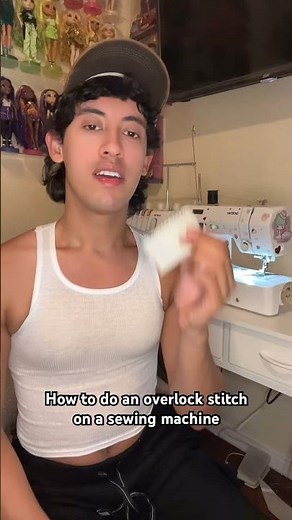 How to do an overlock stitch on a sewing machine! #sewing #sewingtips #sewingtutorial
