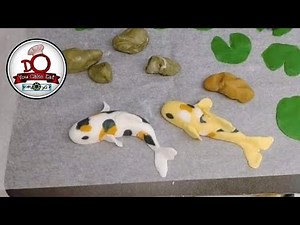 How to make Koi fish / Fondant koi fish for cake topper