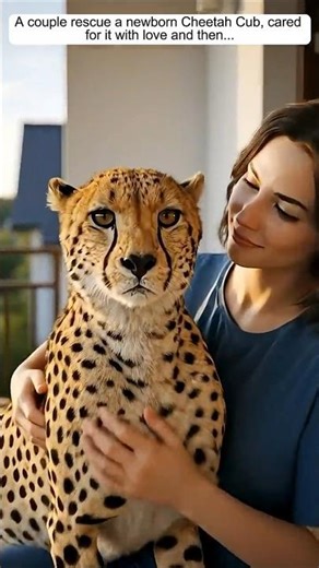 A couple rescued a newborn Cheetah cub, cared for it with love and then..