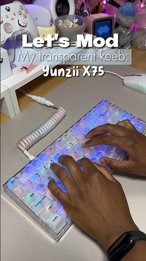 Modding Yunzii X75 | Akko Cream Blues | Pom Jellies | Polyfil & Tape Mods #mechanicalkeyboard