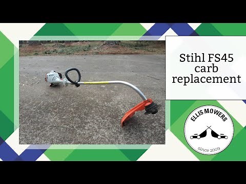 Stihl FS45 weedeater replace carb, fuel lines, fuel filter, and restring (easiest 2 cycle ever!)