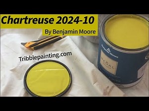 Covering up old gray paint with Chartreuse 2024-10 by Benjamin Moore