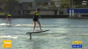 Video of Allison Langdon hydrofoiling in Queensland before her accident