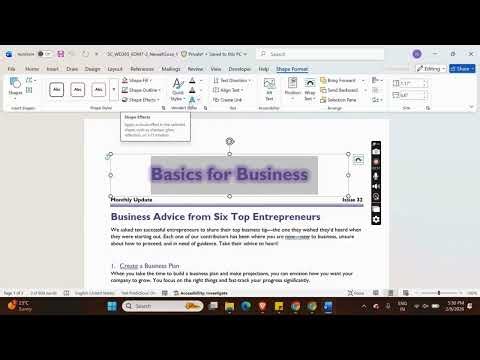 Word 365 | Module 7: End of Module Project 2 Basics for Business Monthly Update #shelly_cashman_word
