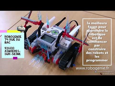 Robot tank avec chenilles: modélisé construit programmé par enfants / ROBOGENIE école de robotique