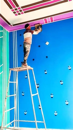 wall 3D spray paint design #song #motivation #walldesign #3dart #shortvideo #youtubeshorts #painter