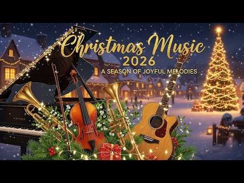Cozy Christmas Coffee Shop Ambience 2026 - Christmas Music & Fireplace Live Stream