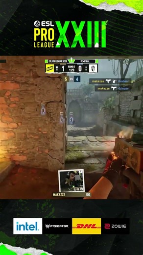 The round turns into pure CHAOS as makazze pulls off a CLEAN ACE #ace #esl #epl #cs #cs2