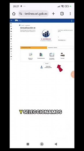 Actualizar Actividades en el RUC
