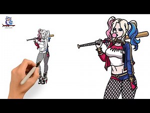 How to Draw Harley Quinn DC Comics - Art Tutorial